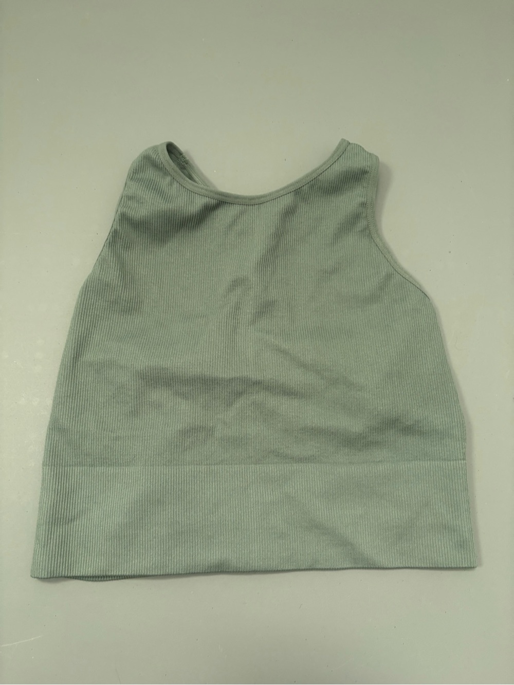Aeropostale Sage Green Ribbed High-Neck Tank